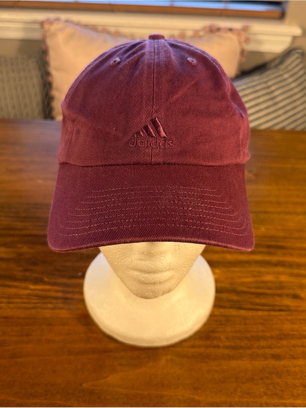 adidas Maroon Embroidered Logo Baseball Cap